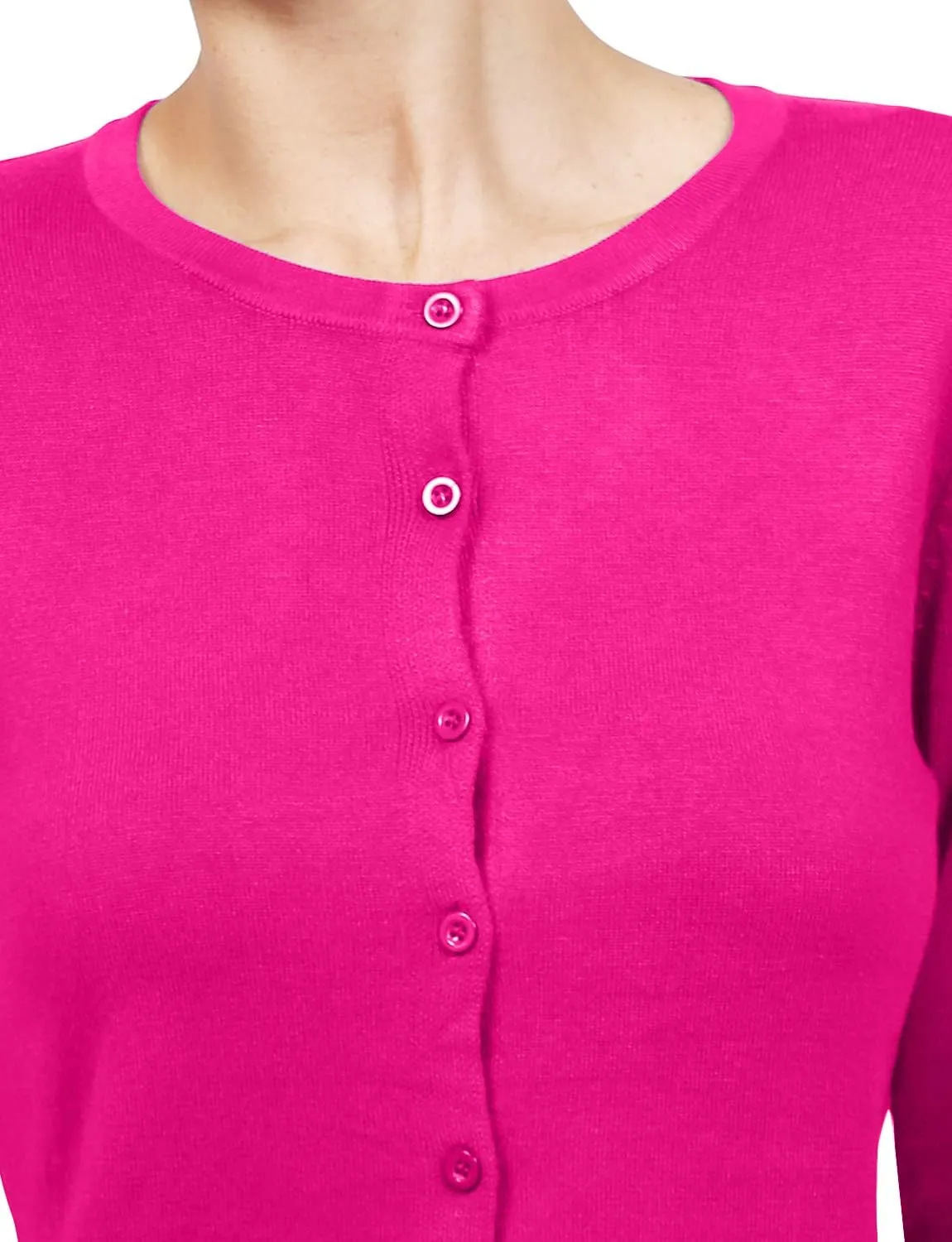 NE PEOPLE Women's Knit Cardigan  Long Sleeve Basic Button Down Crewneck Casual Stretch Sweater Knitted Ribbed Hem