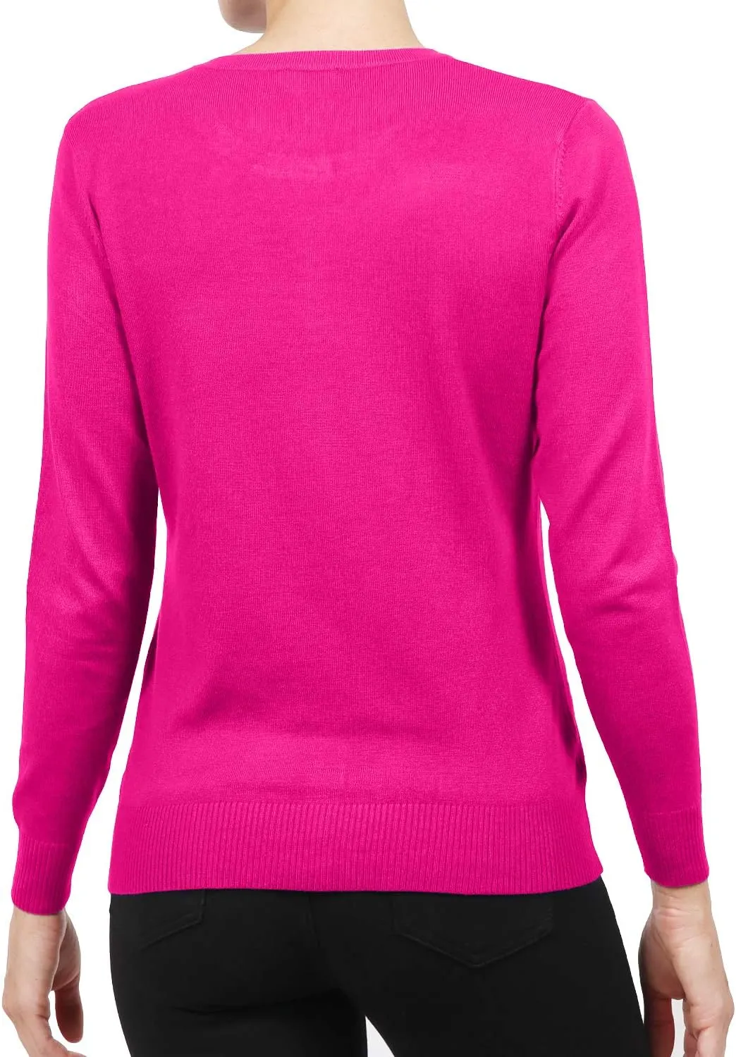 NE PEOPLE Women's Knit Cardigan  Long Sleeve Basic Button Down Crewneck Casual Stretch Sweater Knitted Ribbed Hem