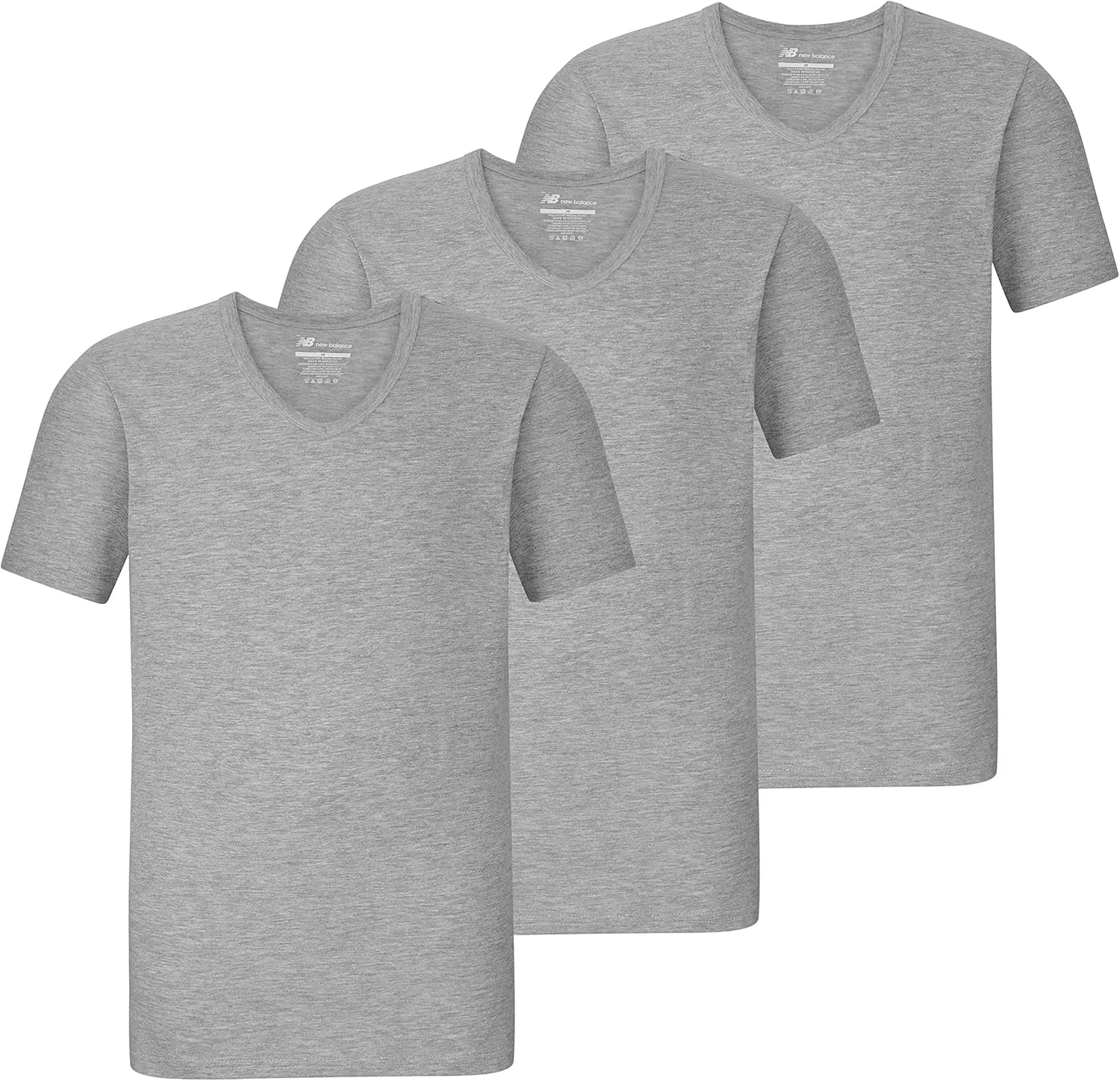 New Balance Men's Cotton Performance Crew Neck Undershirts (3 Pack)