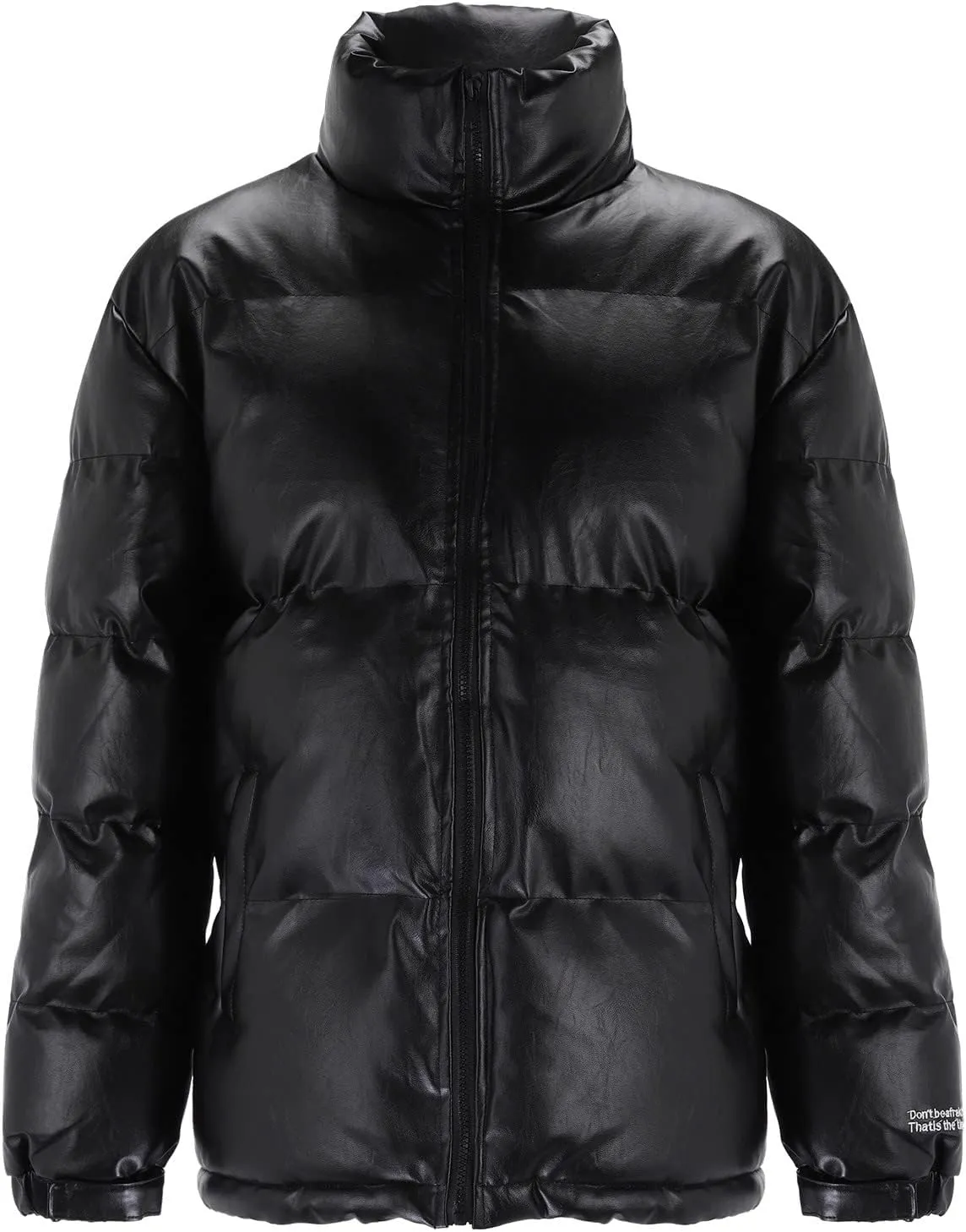 peqiut Winter Jacket For Men Cotton Padded Solid Color Stand Up Warm Jacket Comfort Outerwear Fall Winter Coats