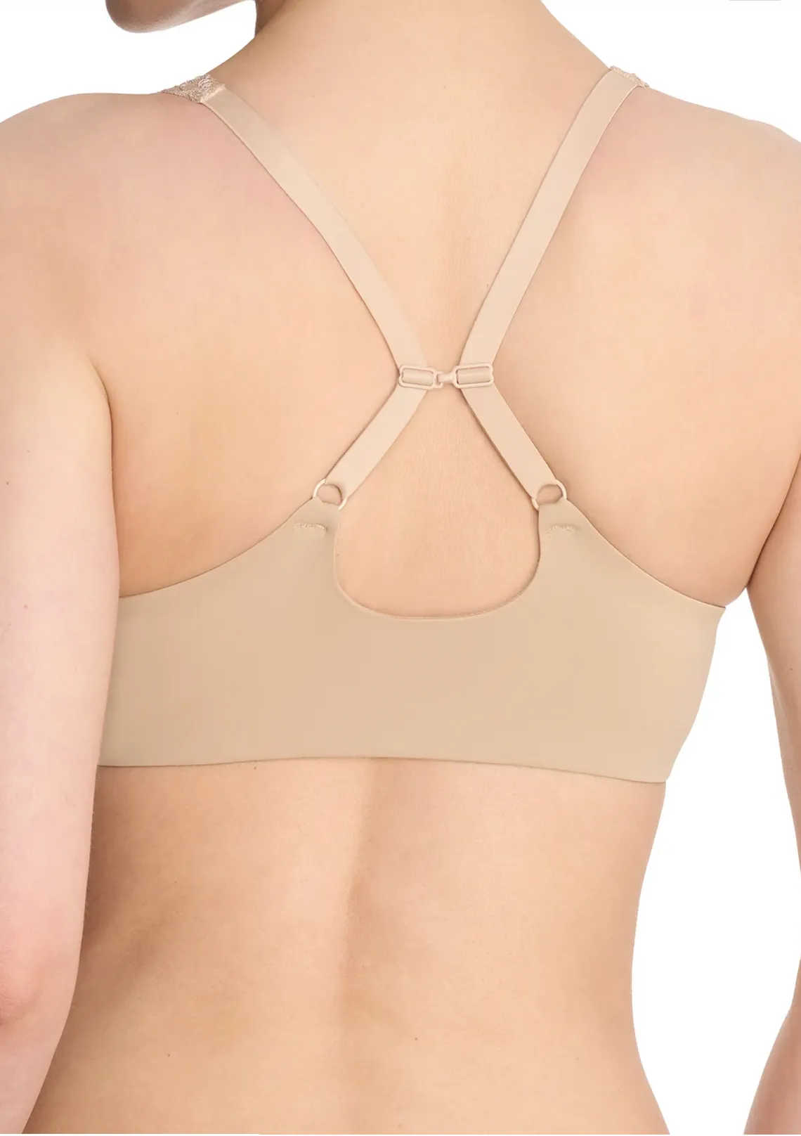 Pure Luxe Convertible Front Close Contour Underwire Bra in Nude