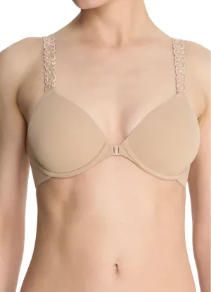 Pure Luxe Convertible Front Close Contour Underwire Bra in Nude