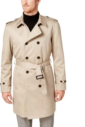 Ralph Lauren Men's LOWRR2JT0001 Double Breasted 3/4 Length Belted Trench Raincoat- Tan - 38S