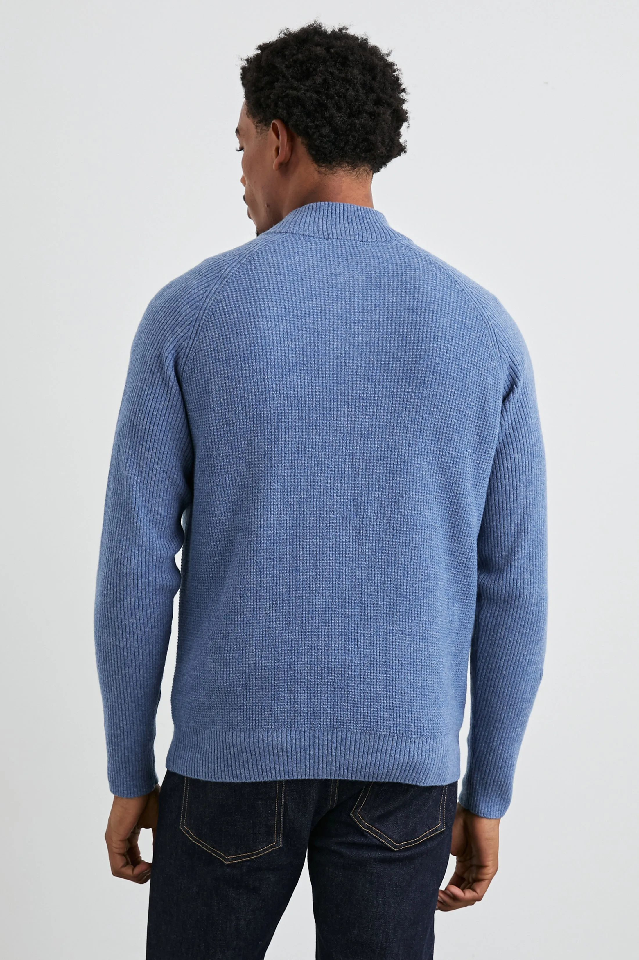 STARK QUARTER ZIP - CERULEAN MELANGE