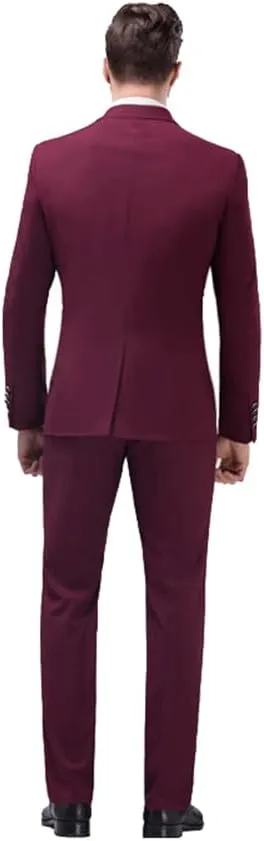 UNINUKOO Mens Sport Coat Slim Fit Suit Blazer Jacket One Button Lightweight for Casual Business