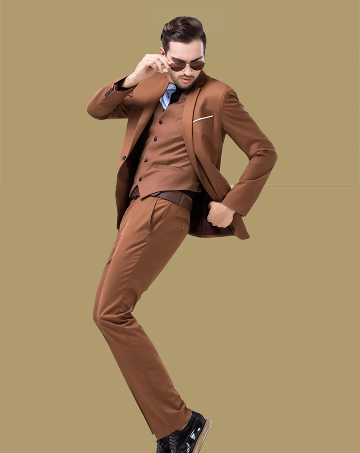 UNINUKOO Mens Sport Coat Slim Fit Suit Blazer Jacket One Button Lightweight for Casual Business