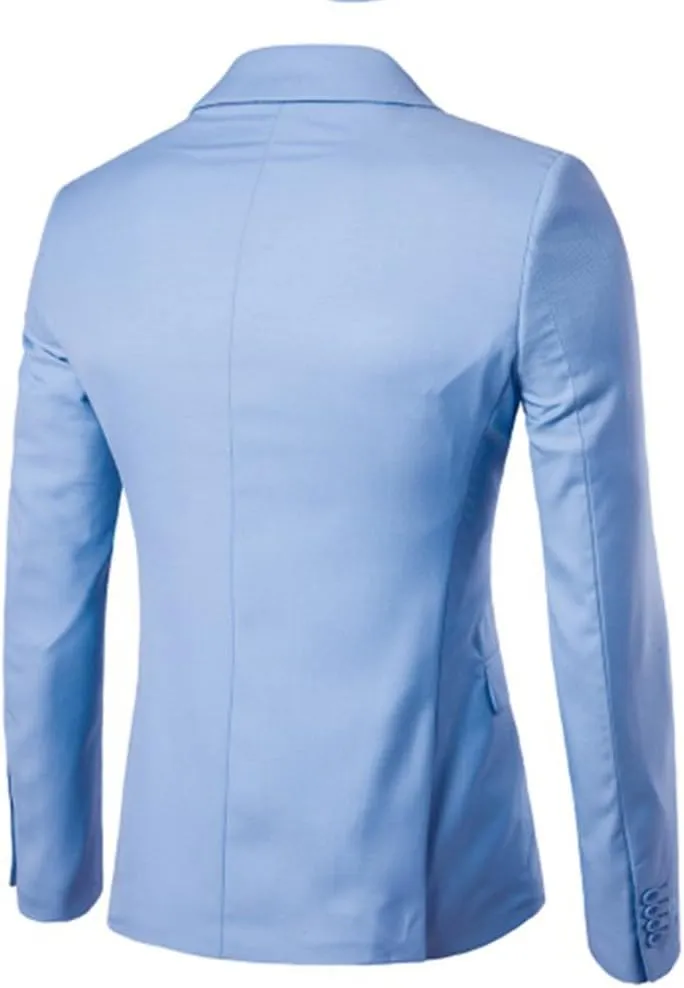 UNINUKOO Mens Sport Coat Slim Fit Suit Blazer Jacket One Button Lightweight for Casual Business
