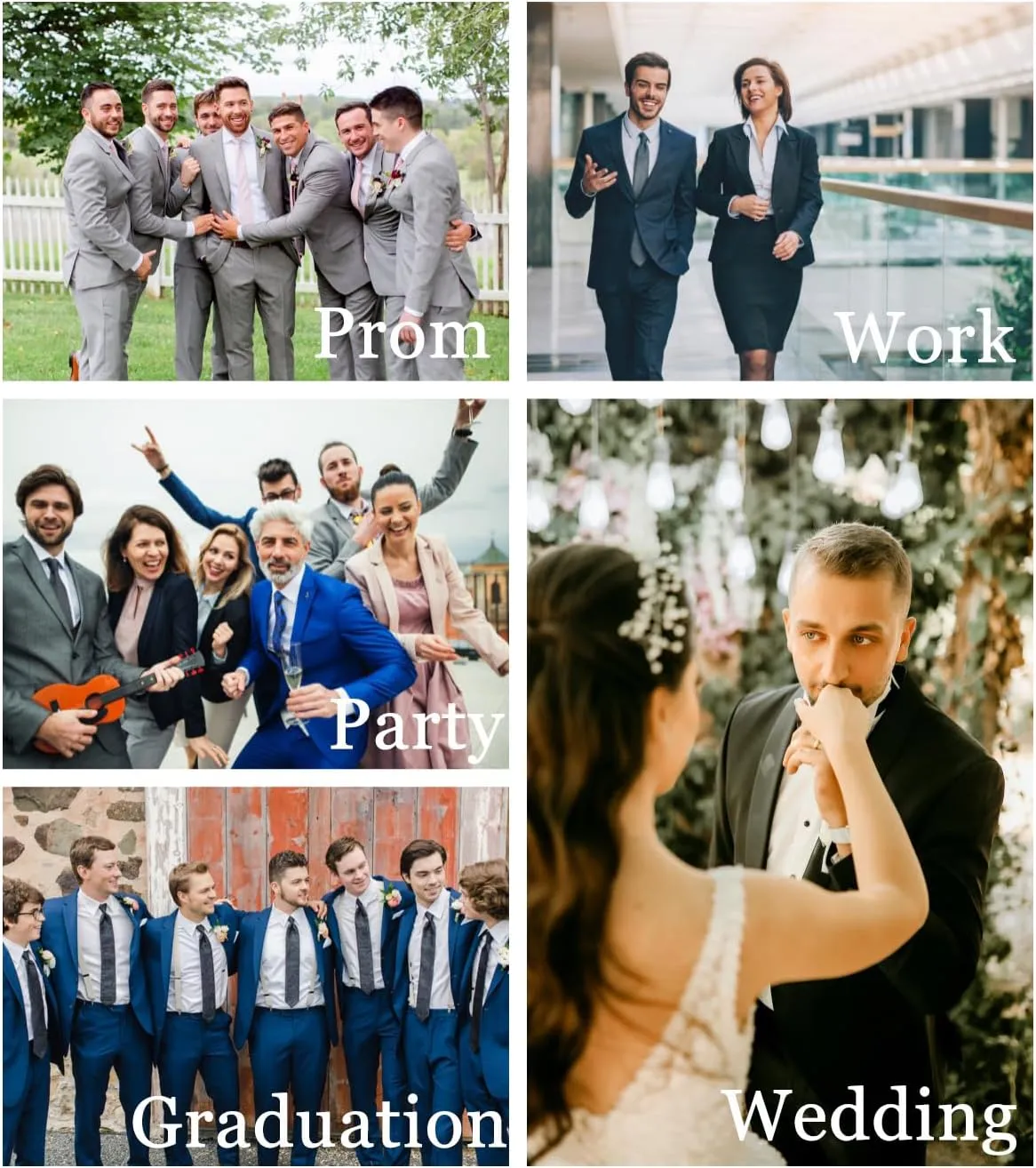 UNINUKOO Mens Sport Coat Slim Fit Suit Blazer Jacket One Button Lightweight for Casual Business
