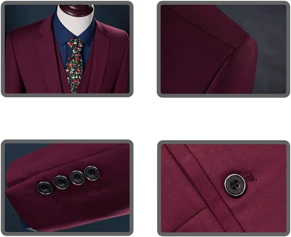 UNINUKOO Mens Sport Coat Slim Fit Suit Blazer Jacket One Button Lightweight for Casual Business