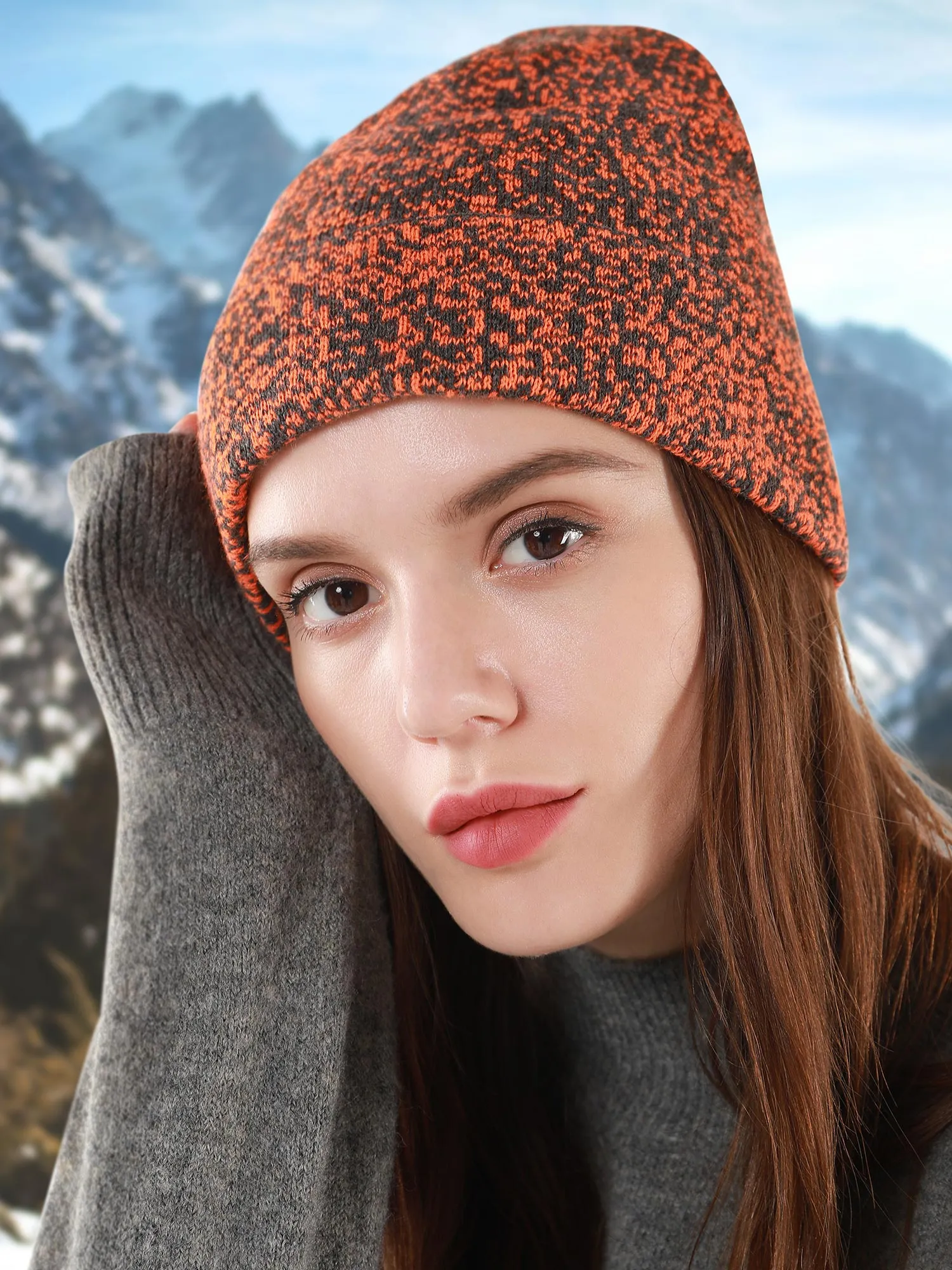 Unisex Slouchy Soft Thick Knit Beanie Hat