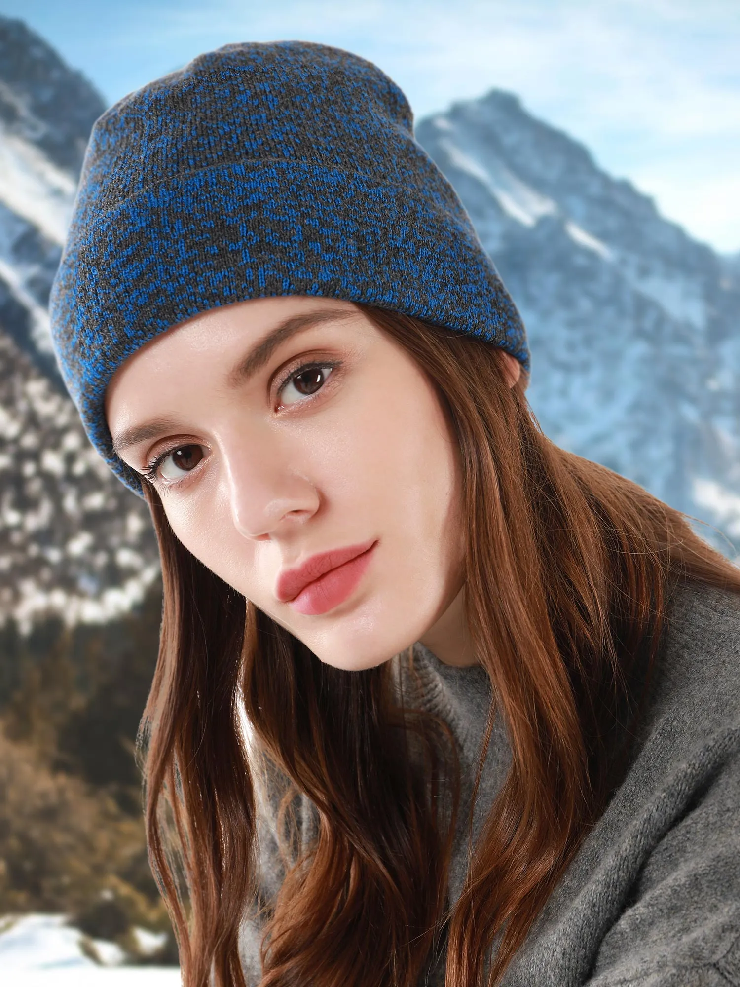 Unisex Slouchy Soft Thick Knit Beanie Hat