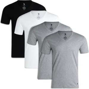 U.S. Polo Assn. Men's Undershirts - 4 Pack V Neck Undershirts for Men (S-XL)