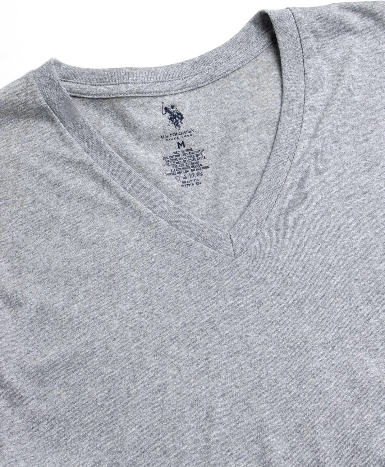 U.S. Polo Assn. Men's Undershirts - 4 Pack V Neck Undershirts for Men (S-XL)