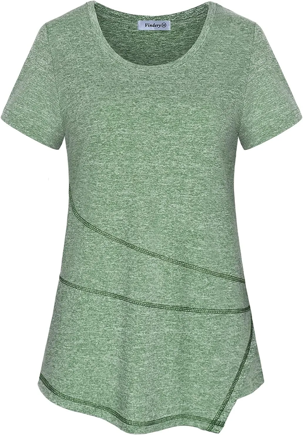 Vldnery Women's Running Workout Tops Moisture Wicking Athletic Quick Dry Loose Fit Yoga Top