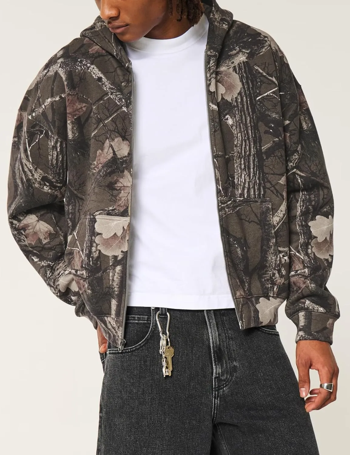 Women Camo Zip Up Hoodies Oversized Hooded Sweatshirt Pullover Long Sleeve Fleece Sweater Fall Winter Outfits