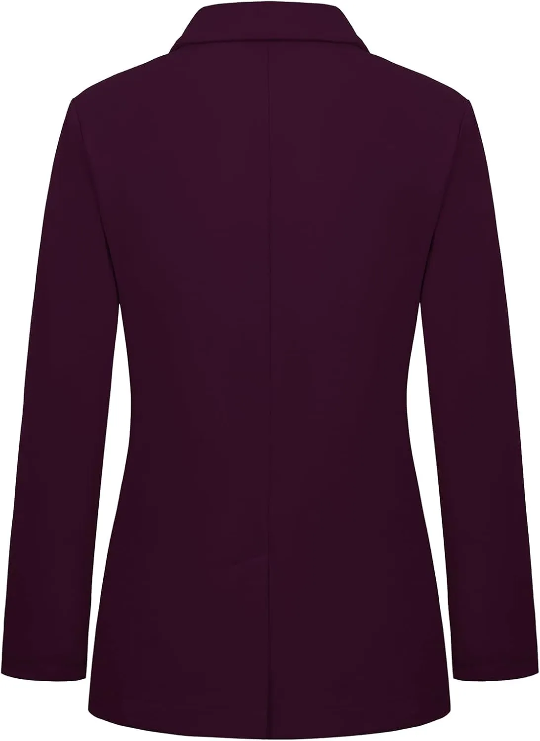 Womens Blazer One Button Jacket Suits Notched Lapel Casual Work Office Long Sleeve Blazer with Pockets