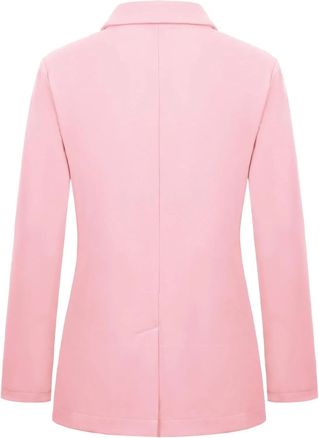Womens Blazer One Button Jacket Suits Notched Lapel Casual Work Office Long Sleeve Blazer with Pockets