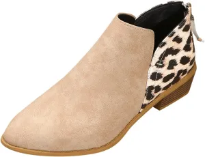 Womens Booties Ankle Women Booties Low Heel Womens Short Boots Wedge Bootie for Women Comfortable Fashion Round Toe Lace-up Round Toe Comfortable Low Heel