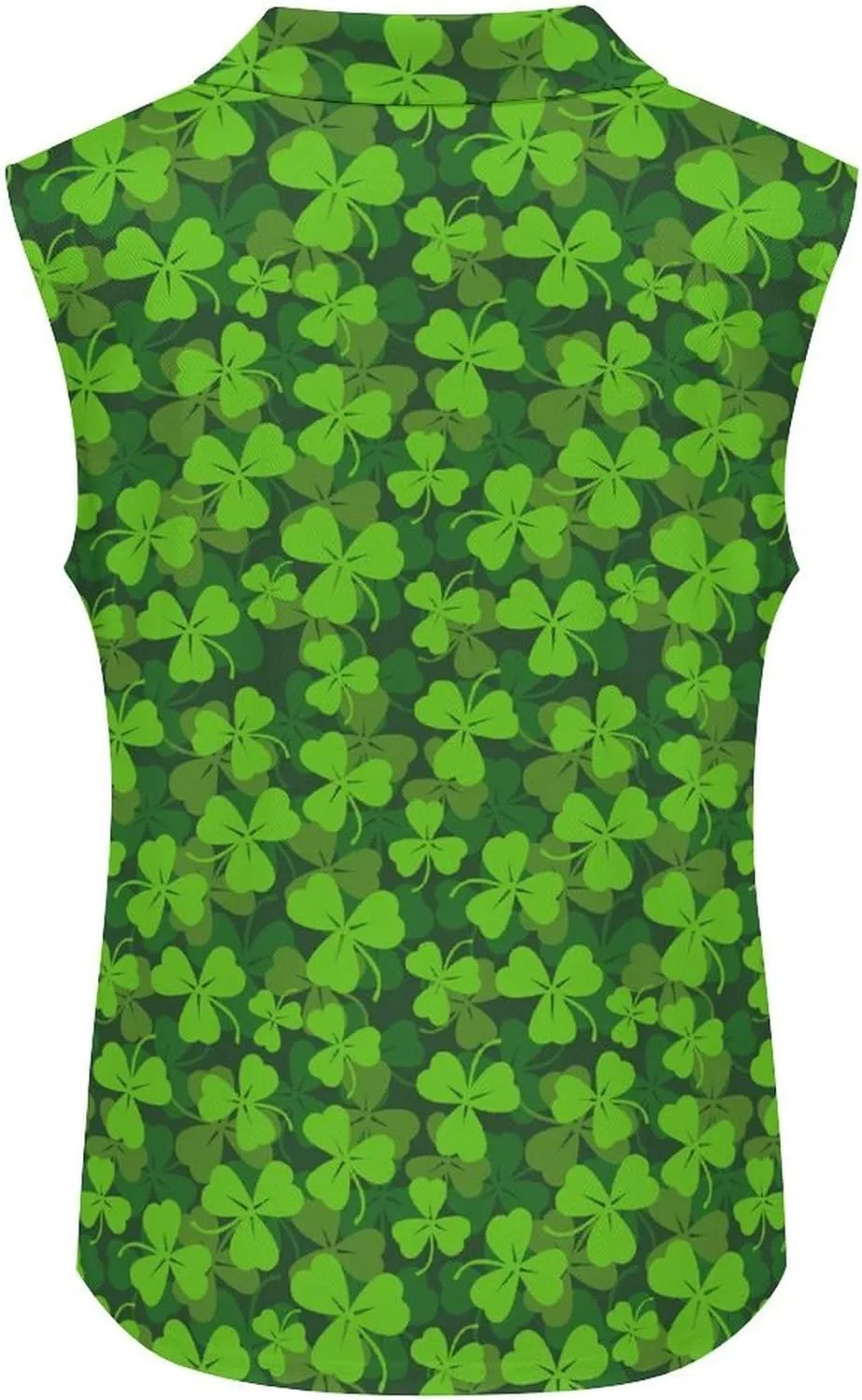 Womens Sleeveless Golf Shirt Polo Shirts for Women Moisture Wicking Athletic Golf Tank Top Printed Polo Tennis Shirts