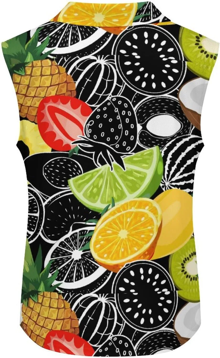 Womens Sleeveless Golf Shirt Polo Shirts for Women Moisture Wicking Athletic Golf Tank Top Printed Polo Tennis Shirts