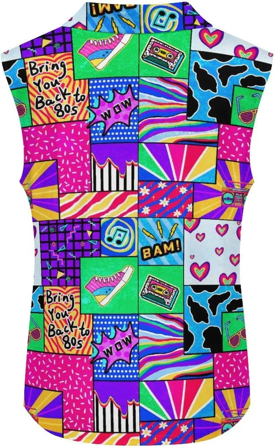 Womens Sleeveless Golf Shirt Polo Shirts for Women Moisture Wicking Athletic Golf Tank Top Printed Polo Tennis Shirts