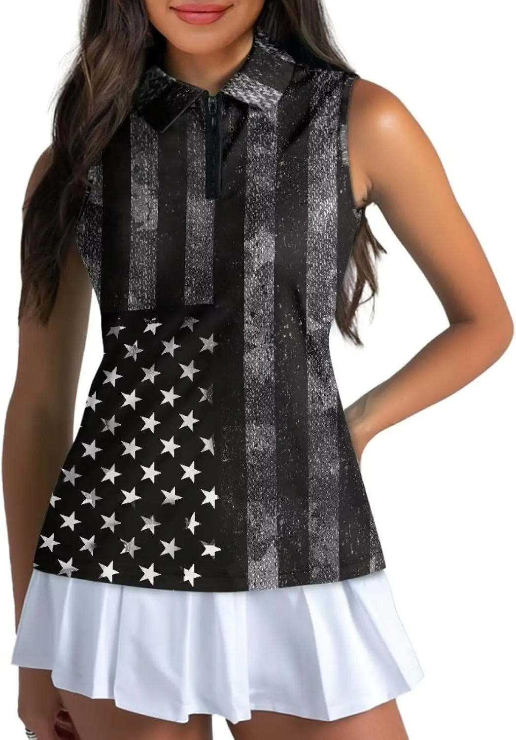 Women's Sleeveless Golf Shirts Racerback Workout Sport Tank Tops Lightweight Moisture Wicking Casual T Shirt