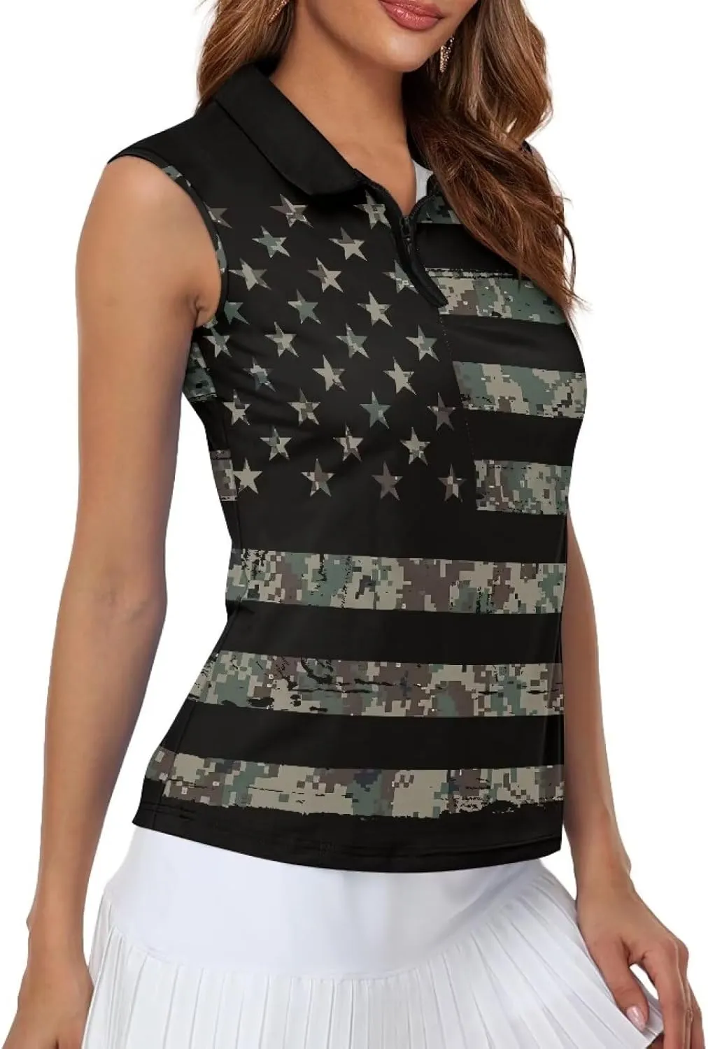 Women's Sleeveless Golf Shirts Racerback Workout Sport Tank Tops Lightweight Moisture Wicking Casual T Shirt