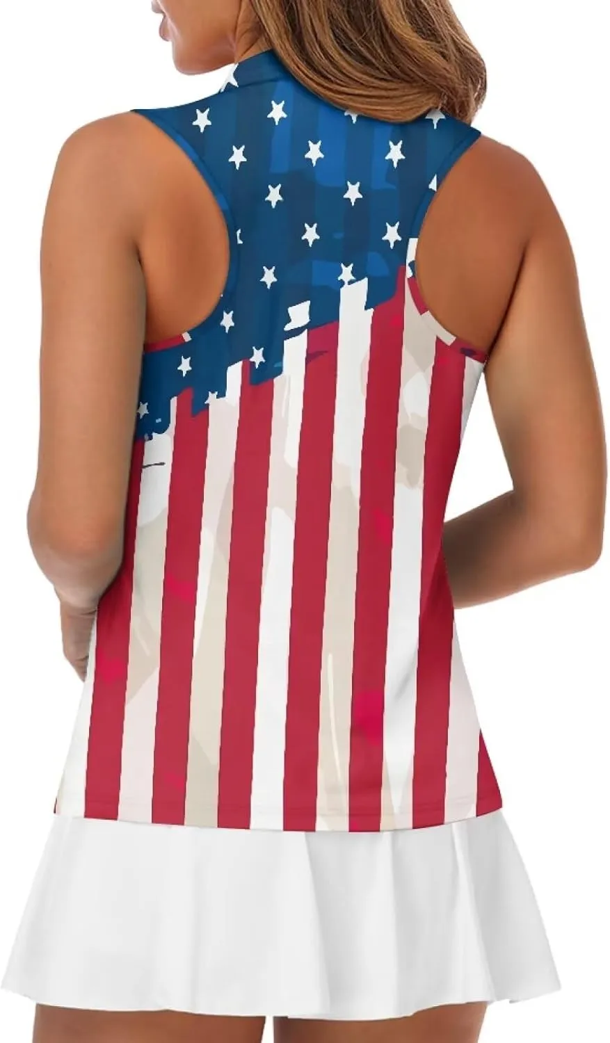 Women's Sleeveless Golf Shirts Racerback Workout Sport Tank Tops Lightweight Moisture Wicking Casual T Shirt