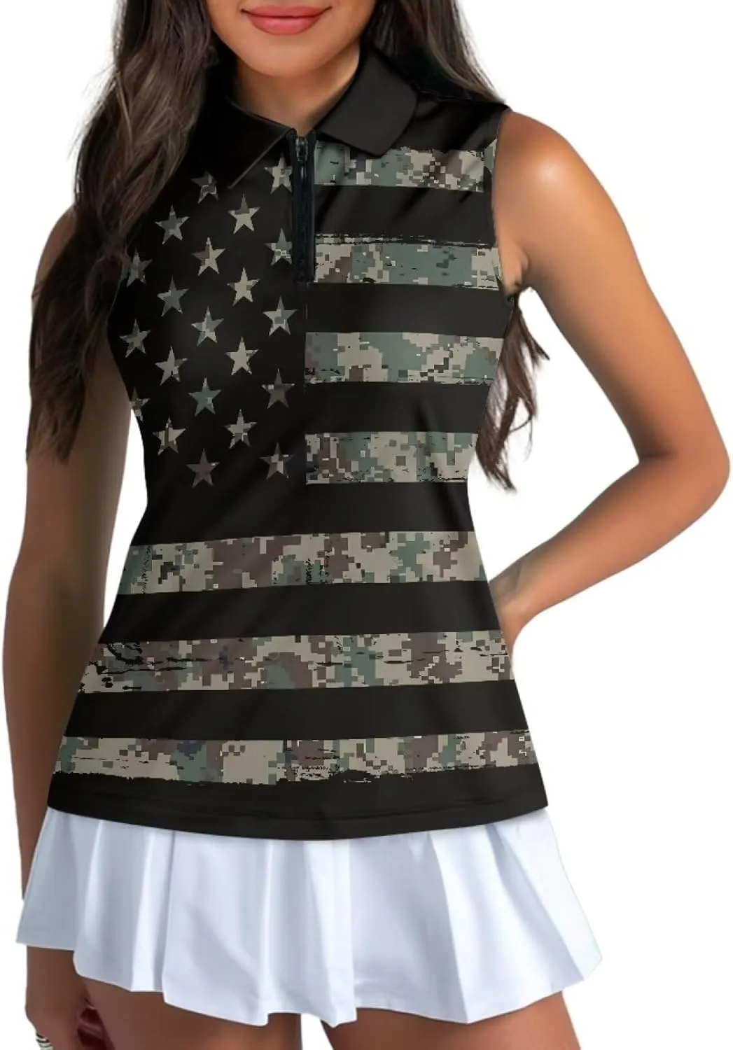 Women's Sleeveless Golf Shirts Racerback Workout Sport Tank Tops Lightweight Moisture Wicking Casual T Shirt