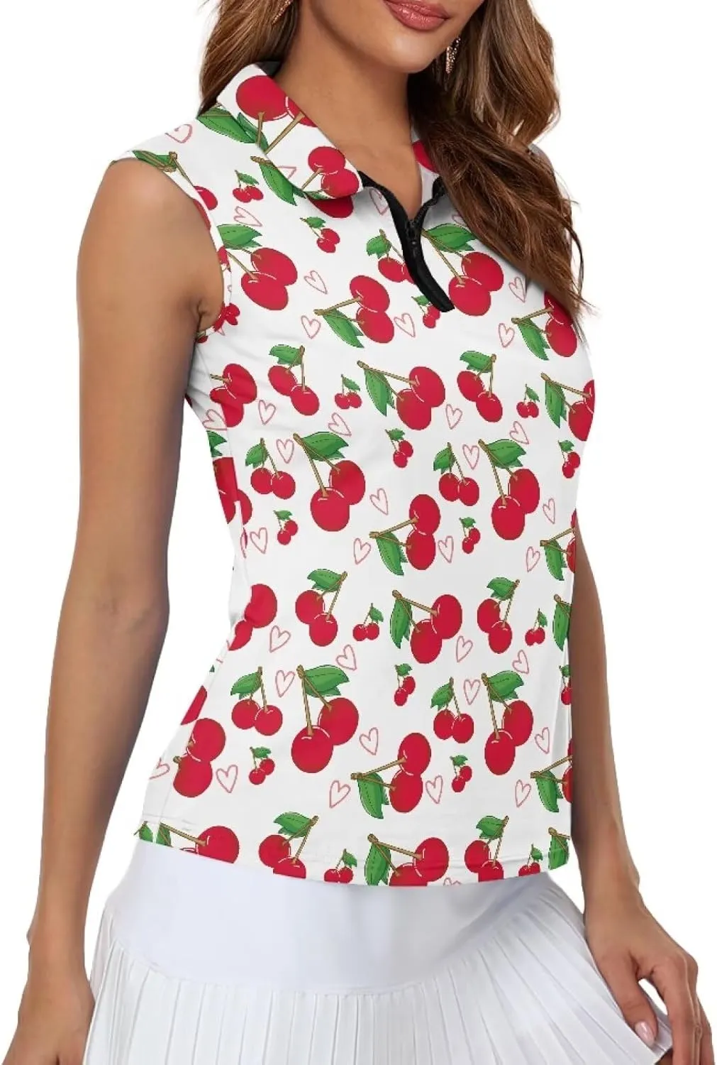 Women's Sleeveless Golf Shirts Racerback Workout Sport Tank Tops Lightweight Moisture Wicking Casual T Shirt