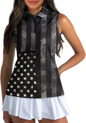 Women's Sleeveless Golf Shirts Racerback Workout Sport Tank Tops Lightweight Moisture Wicking Casual T Shirt