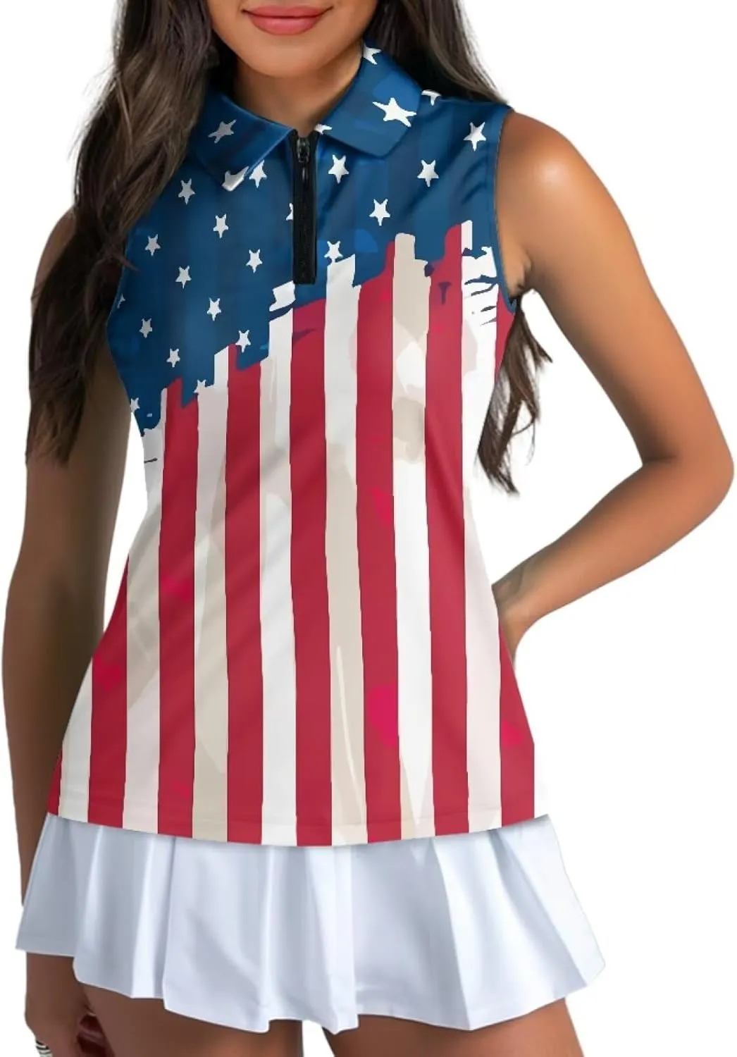 Women's Sleeveless Golf Shirts Racerback Workout Sport Tank Tops Lightweight Moisture Wicking Casual T Shirt