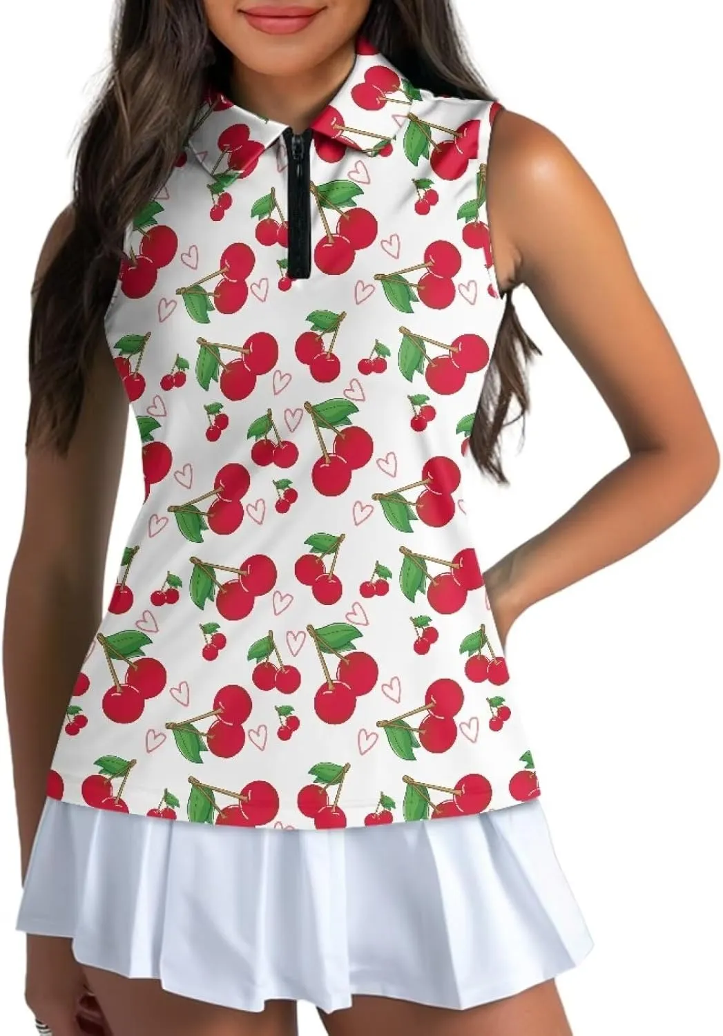 Women's Sleeveless Golf Shirts Racerback Workout Sport Tank Tops Lightweight Moisture Wicking Casual T Shirt