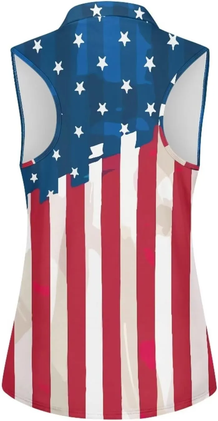 Women's Sleeveless Golf Shirts Racerback Workout Sport Tank Tops Lightweight Moisture Wicking Casual T Shirt