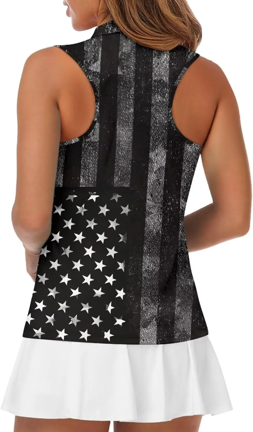 Women's Sleeveless Golf Shirts Racerback Workout Sport Tank Tops Lightweight Moisture Wicking Casual T Shirt