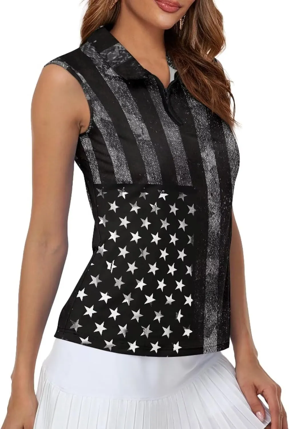 Women's Sleeveless Golf Shirts Racerback Workout Sport Tank Tops Lightweight Moisture Wicking Casual T Shirt