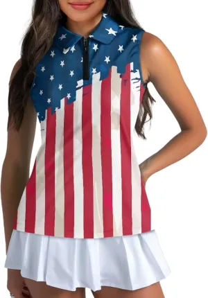 Women's Sleeveless Golf Shirts Racerback Workout Sport Tank Tops Lightweight Moisture Wicking Casual T Shirt