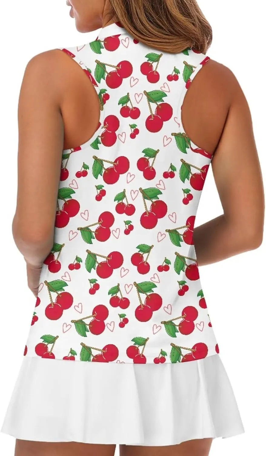 Women's Sleeveless Golf Shirts Racerback Workout Sport Tank Tops Lightweight Moisture Wicking Casual T Shirt