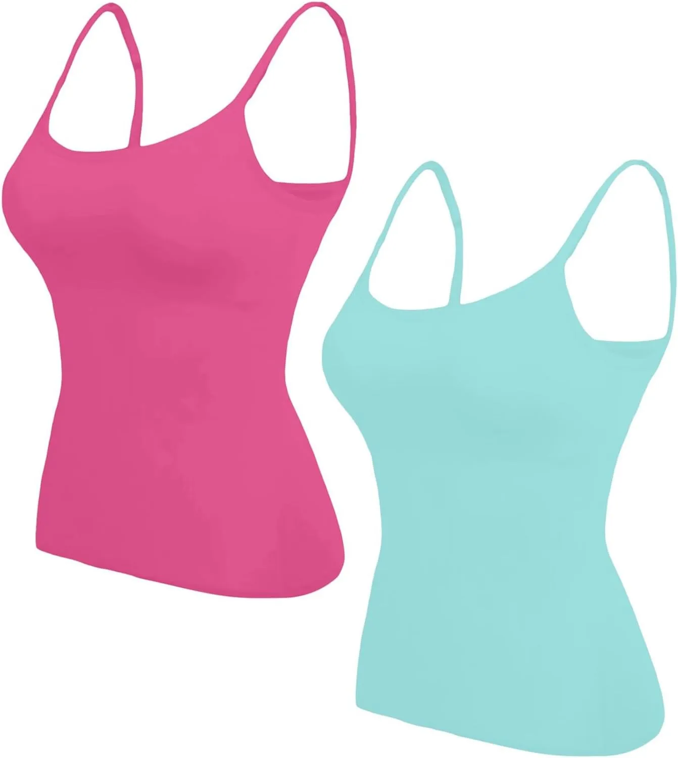 Womens Tank Tops With Built In Bras,Plus Size Camisole Tank Tops Solid Color Basic Shelf Bra Tank Tops for Women