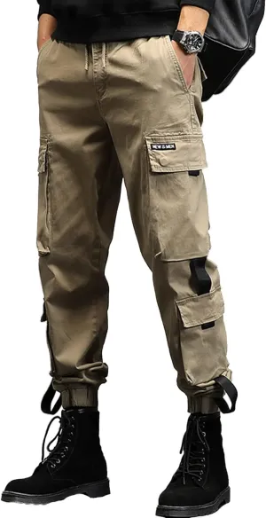 XYXIONGMAO Multi-Pocket Functional Overalls Casual Trouserstactical Harem Hip Hop Streetwear Techwear Cargo Pants for Men