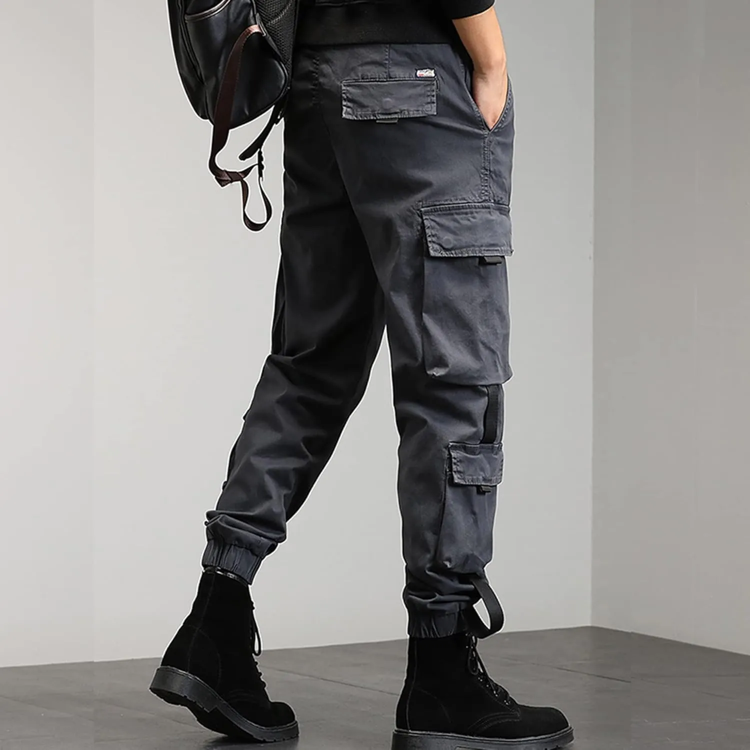 XYXIONGMAO Multi-Pocket Functional Overalls Casual Trouserstactical Harem Hip Hop Streetwear Techwear Cargo Pants for Men